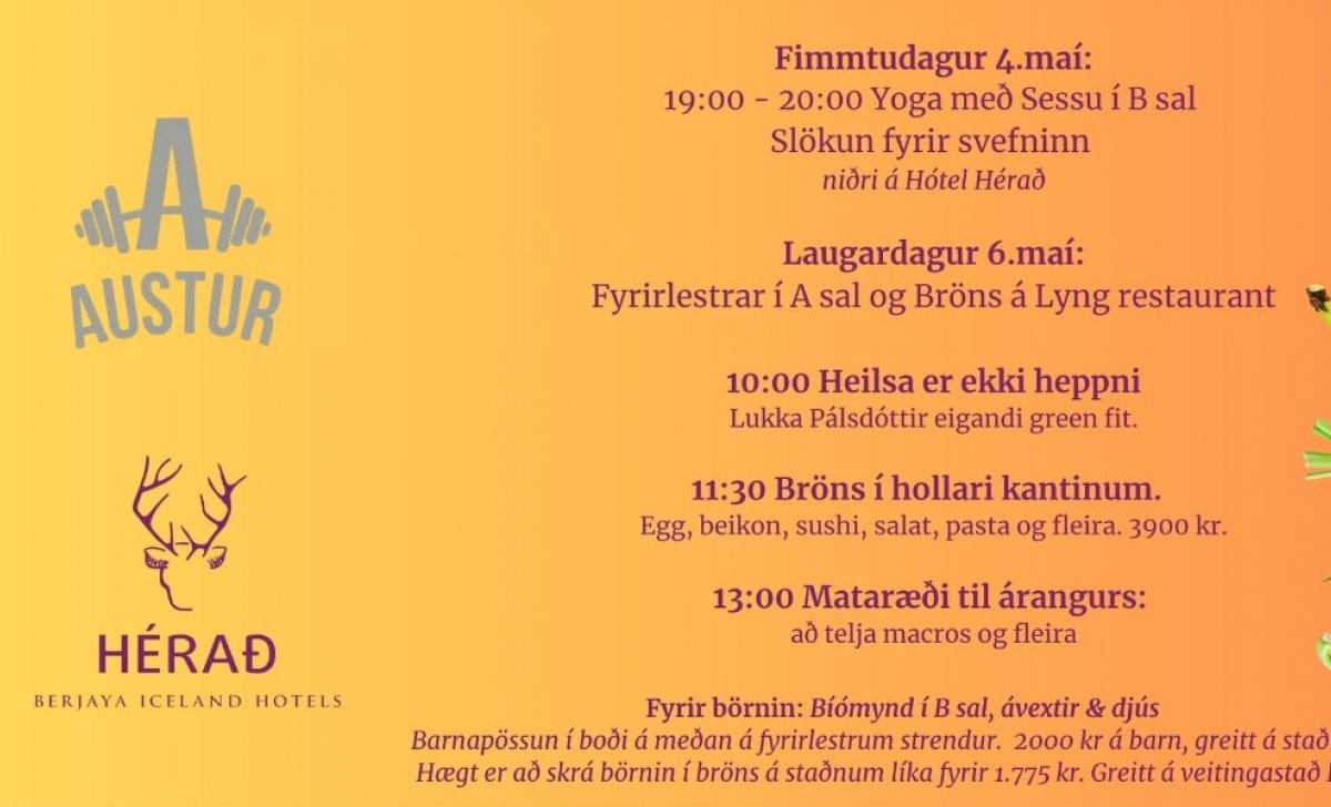 Heilsudagar Hótel Héraðs & Austur | Ferdalag.is